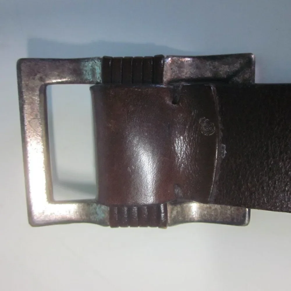 Vintage Belt The Limited Rustic Brown Leather Strap Womens Size M 30-34